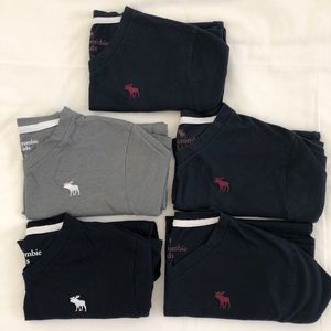 (15/16) abercrombie kids boy v-neck t-shirt bundle